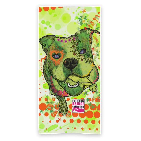 Badehandtuch Lani – Popart-Hundemotiv, 75x165 cm, 100 % Polyester, weich & schnelltrocknend